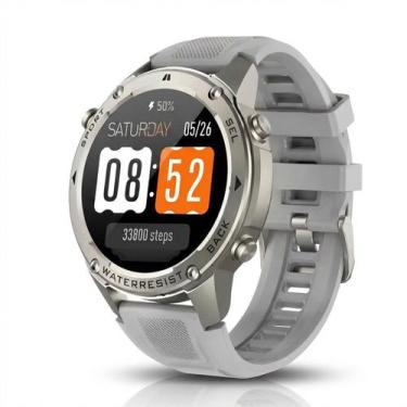 Imagem de Smartwatch Brave IP 69K Relógio Inteligente Bluetooth Prata Tela Touch