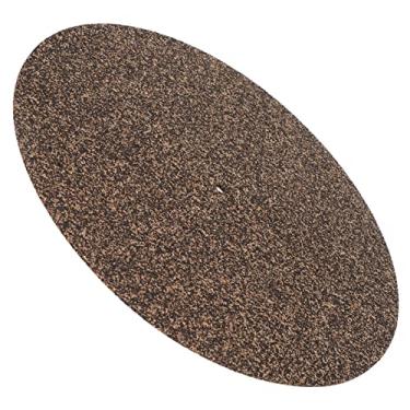 Imagem de Tapete de prato giratório, disco de vinil de cor de madeira com visual retrô Amortecimento avançado para discos de vinil