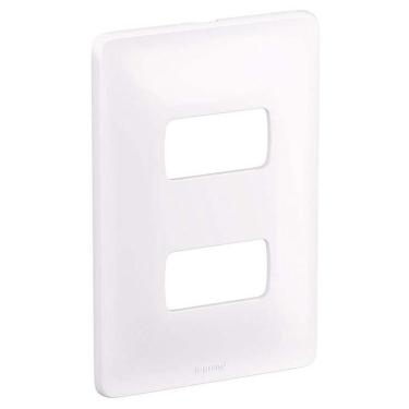Imagem de Placa Legrand Pial Zeffia - para 2 módulos - Branco - 680182