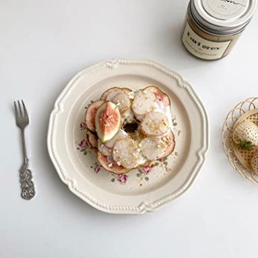 Imagem de Prato de macarrão, pratos de jantar para salada, utensílios de mesa de cozinha, acessórios para sala de jantar, prato de jantar (cor: prato de cerâmica de 20 cm)