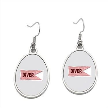 Imagem de Brinco de bandeira de seda para mergulhador – Brincos pendurados para meninas – Presente de festa de aniversário dos namor