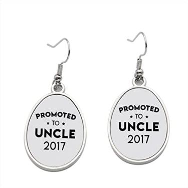 Imagem de Brinco Promoted to Uncle 2017 – Brincos pendentes para meninas – Presente de festa de aniversário dos namorados, Metal, Sem pedras preciosas