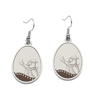 Imagem de Brincos de boneco de neve Vector 2 – Brincos pendurados para meninas – Presente de festa de aniversário dos namorados, Metal, Sem pedras preciosas