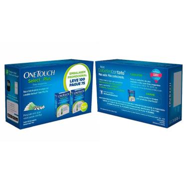Imagem de One Touch Select Plus Tira Teste Leve 100 Pague 75 Unidades