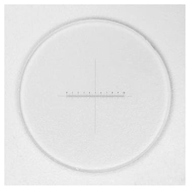 Imagem de ZTBH Kit de acessórios para microscópio régua cruzada de vidro óptico microscópio estéreo instrumento óptico, 25 mm de diâmetro óculos microscópio Slides (cor : MS-1-JF)