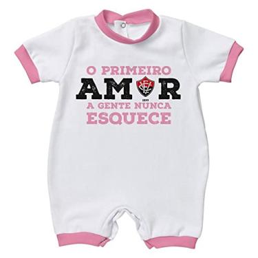 Imagem de Macacão Bebê Vitória Primeiro Amor Rosa Oficial