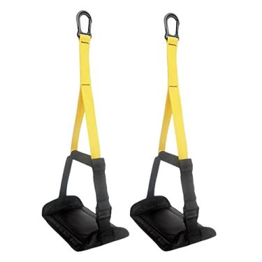 Imagem de YIJU Estilingue Ab Abdominal Porta Pendurado Equipamento de Exercício Abdominal Correia de Braço Pesado Cintas de Levantamento de Peso para