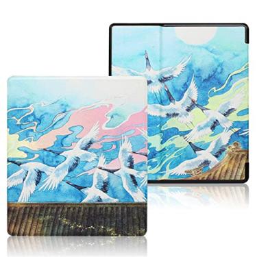 Imagem de Capa pintada de 7" para Kindle Oasis (10ª geração, lançado em 2019 e 9ª geração, lançado em 2017) Capa fina à prova d'água com função despertar/hibernação automática