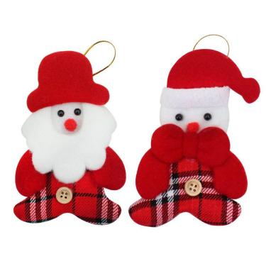 Imagem de Kit 12 Pendente Natal Enfeite Natalino Tecido Feltro 12cm