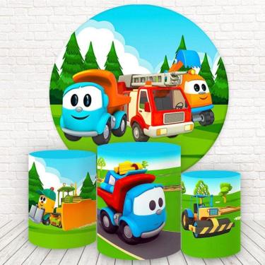 Imagem de Painel Redondo E Capas 3D Sublimado Léo E O Caminhão