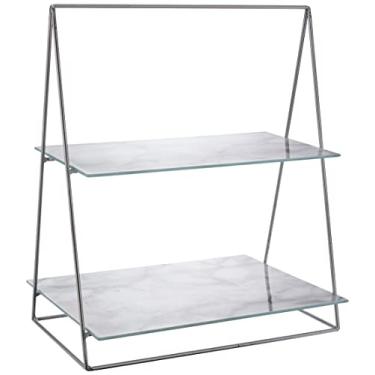 Imagem de Prateleira De Ferro 02 Andares Grd. - Triangulo Prata