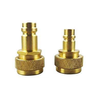 Imagem de Wisepick Adaptador rápido de conexão lateral alta e baixa ajustável R134a Conexão de acoplador rápido para R1234yf, R134a para R1234yf Kit de conversão para refrigerante CA