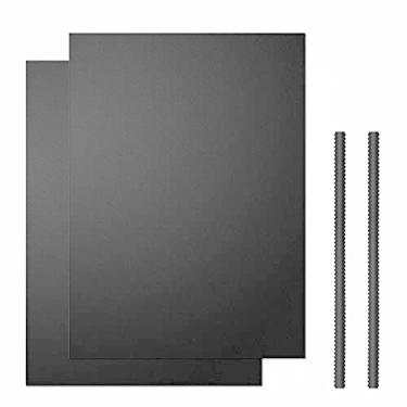 Imagem de Pacote com 2 protetores de forro de forno + 2 peças de protetor de borda de prateleira de forno, forros de forno resistentes e antiaderentes para grelha elétrica a gás (mantenha o forno limpo) protetores de prateleira de silicone (protege as mãos contra queimaduras e cicatrizes), Preto, 2 pack Oven 