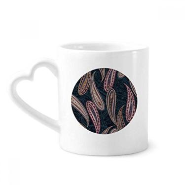 Imagem de Folha Flor abstrata peixe padrão clássico caneca café cerâmica copo coração vidro