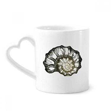 Imagem de Caneca preta com estampa de caracol de cerâmica para café copo de coração de vidro