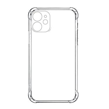 Imagem de Capa de telefone de silicone grossa à prova de choque para iPhone 14 13 12 11 Pro Max X XR capa de proteção de lente transparente para iPhone 6S