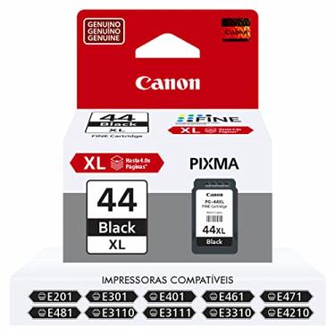 Imagem de Cartucho de tinta Canon PG-44XLBK 9060B001AA Pixma E481 (Preto) em embalagem de varejo