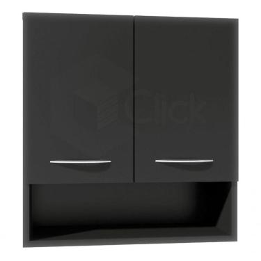 Imagem de Gabinete Preto 2 Portas Para Restaurante Utensilios