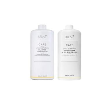 Imagem de Kit Vital Nutrition Shampoo Condicionador Cabelo Seco 1000ml - Keune