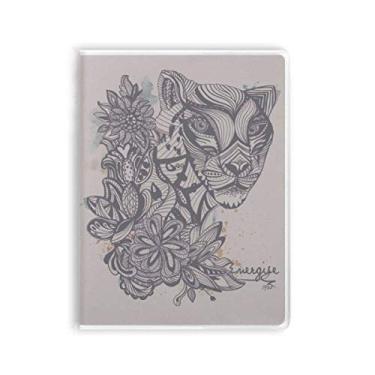Imagem de Caderno de desenho de leopardo, desenho artístico, deco, moderno, capa de chiclete, diário de capa macia