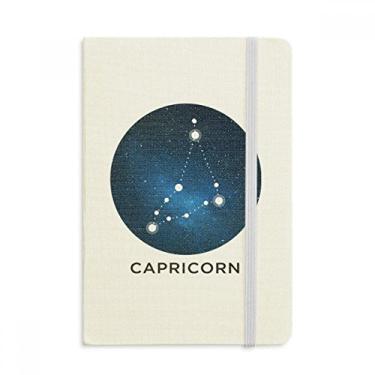 Imagem de Capricórnio Constelação Signo do Zodíaco Caderno Oficial Tecido Rígido Diário Clássico