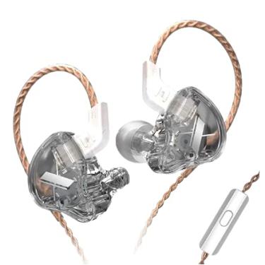 Imagem de KZ EDX Fones de Ouvido com Tecnologia de Alta Fidelidade… (Clear with mic)