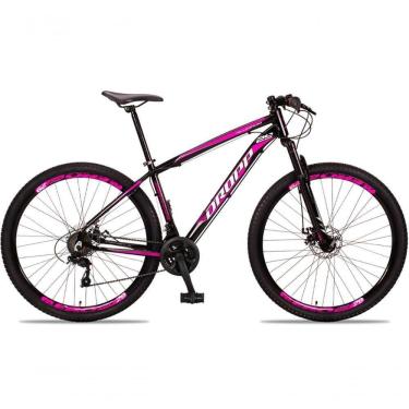 Imagem de Bicicleta Aro 29 Dropp Aluminum 24 Vel Câmbio Traseiro Freio A Disco Bike Mtb Alumínio Preto+rosa