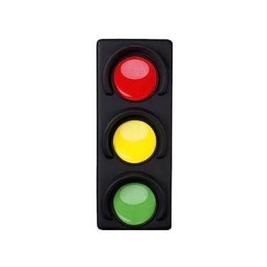 Imagem de Usare Luminária de Mesa Divertida Semáforo Sinaleira Farol Sinal Multicolorido 35 cm x 25 cm x 25 cm Preto LED 15W Decoração Quarto