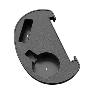 Imagem de #N/a Cadeira reclinável universal oval dobrável Suporte para copo Clip On Lounge Reclinável Bandeja de bebidas com compartimento para dispositivo móvel, PRETO