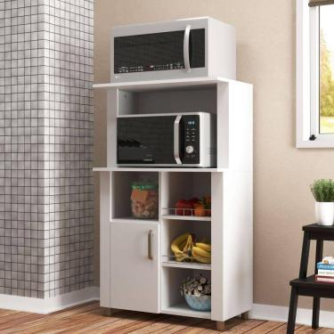 Imagem de Armário Fruteira 1 Porta 2 Cestas Lyon Móveis Sul Branco