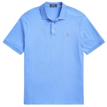 Imagem de Polo Ralph Lauren Camisa polo masculina de malha de manga curta, (Coleção 2024) Azul (Summer Blue), G