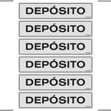 Imagem de Combo 6 Placas De Sinalização Depósito 30x7 Ekomunike - B-511 F9e