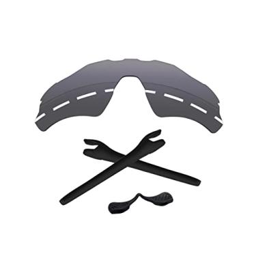 Imagem de Forobb Lentes de reposição polarizadas e kits de borracha para óculos de sol Oakley Radar EV Path OO9208 - Irídio cromado - policarbonato polarizado