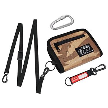 Imagem de Carteira com cordão de pescoço áspero o suficiente para adolescentes e crianças com zíper bolso para moedas chaveiro presentes Cordura, Camuflagem Deserto nº 1, 5x 4x 1 inches, Carteira dobrável com