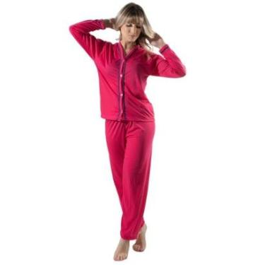 Imagem de Pijama Blogueira Longo Aberto Botões Amamentação-Feminino