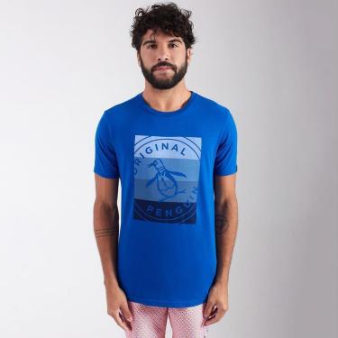 Imagem de Original Penguin Camiseta Original Penguin Listras Azul Escuro-Masculino