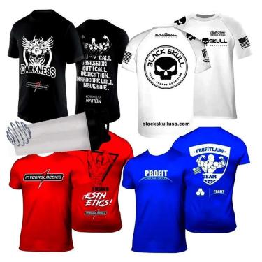 Imagem de Kit 4x Camisas - Profit + Black Skull + Integralmedica-Unissex