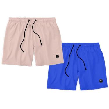 Imagem de Kit 2 Bermudas Life Lisa Short Liso Masculino Básico Mauricinho Tactel-Masculino