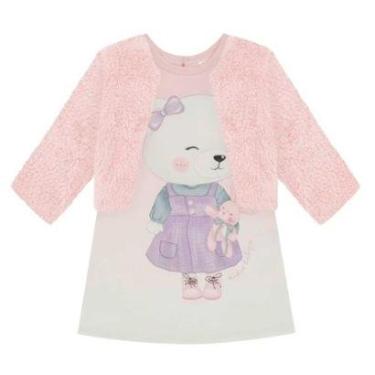 Imagem de Conjunto Infantil Vestido ThermoSkin Bolero Pelo Kukiê-Feminino