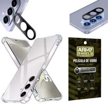 Imagem de Kit Capinha AntiShock Para Samsung Galaxy S24 Plus + Pelicula de Camera + Pelicula de Vidro 3D - ArmyShield
