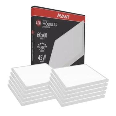 Imagem de Painel Led Quadrado Sobrepor Avant Bivolt 45w 6500k 10 Und