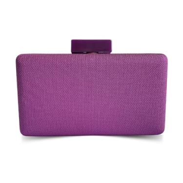 Imagem de Bolsa Clutch Carteira De Mão Festa Blogueira Ostentação Luna (Roxo)