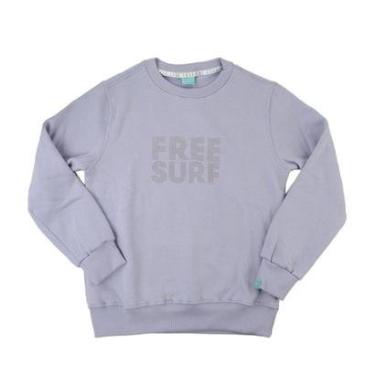 Imagem de Blusa Moletom Infantil Freesurf Lines Lilás - 14100-Feminino