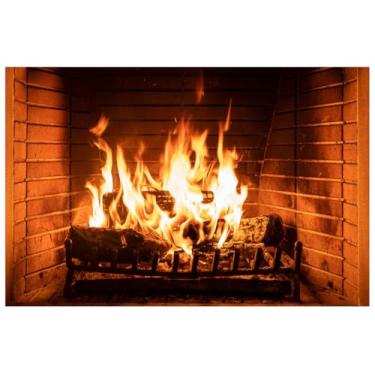 Imagem de WOLADA Pano de fundo de lareira de Natal, pano de fundo de fogueira, pano de fundo de lenha, acampamento, churrascos, decoração de festa, banner 12,5 x 7,5 m FW56