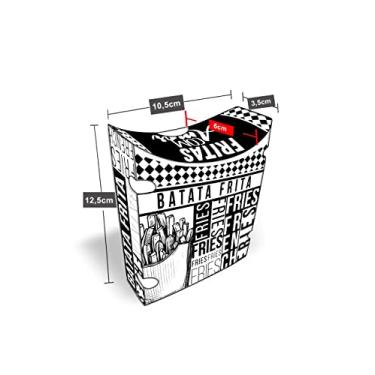 Imagem de Embalagem para Delivery Batata Frita Hamburgueria Ifood - Caixa para Batata Frita fechada com Respiros - 1000un