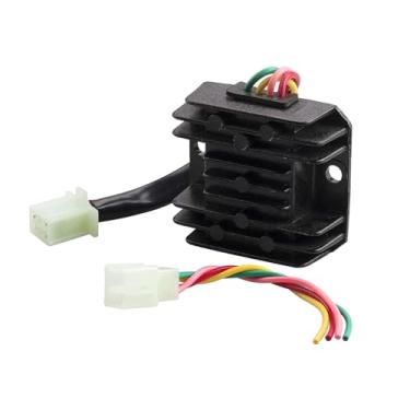 Imagem de Dickno Retificador de regulador de tensão, 4 fios CG125-250cc GY6 regulador de tensão, acessórios de bricolage para motor de veículo universal para motocicleta, barco, motor ATV Dirt Bike Go Kart Scooter