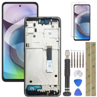 Imagem de HQB-STAR Moto One 5G Ace Display LCD Touch Screen Digitalizador Substituição para Motorola Moto One 5G Ace XT2113-2 6,7 polegadas (com moldura) - Cinza vulcânico + ferramentas