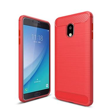 Imagem de Capa para Samsung Galaxy J7 2017 /J730/J7 Pro, capa de material de fibra de carbono, macia, antiderrapante, antiimpressões digitais, capa totalmente protetora para Samsung Galaxy J7 2017/J730/J7 Pro