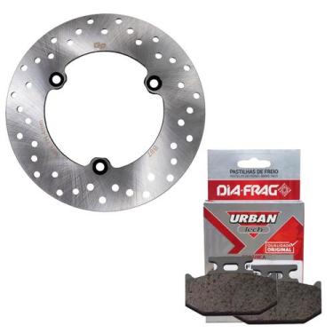 Imagem de Disco de Freio Traseiro Fazer 250 Abs 2018 A 2022 + Pastilhas Diafrag 