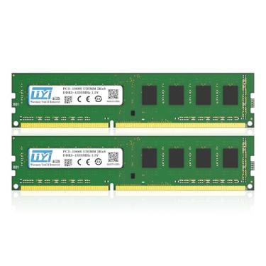 Imagem de LIYI 8 GB (2 x 4 GB) DDR3 1333 MHz UDIMM RAM | PC3-10600S CL9 1,5V | Sem buffer não ECC 240 pinos | Dual Rank 2Rx8 | Atualização de memória de computador desktop